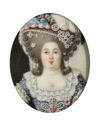 Oval miniature, representing a lady (the same as in number 11 but of a larger size).