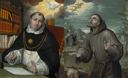 Saint Thomas Aquinas [recto] and Saint Francis of Assisi Receiving the Stigmata [verso]