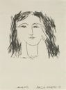 Head of a woman, frontal view