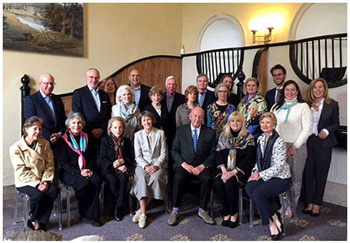 Members trip to United Kingdom - The group pictured with the Duke and Duchess of Devonshire at Chatsworth House