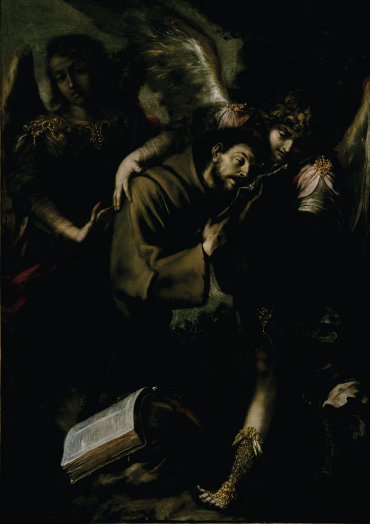 Juan de Valdés Leal (Spanish, 1622-1690), The Ecstasy of Saint Francis, n.d. Oil on canvas, 61.5 x 42 in. Santa Barbara Museum of Art. Bequest of Suzette Morton Davidson