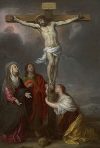 Bartolomé Esteban Murillo (Spanish, 1617–1682), "Christ on the Cross with the Virgin, Mary Magdalene, and Saint John," c. 1670. Oil on copper. Meadows Museum, SMU, Dallas. Algur H. Meadows Collection, MM.67.11. Photo by Michael Bodycomb