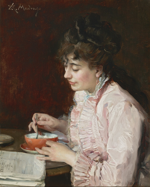 Raimundo de Madrazo y Garreta (Spanish, 1841–1920), Portrait of a Lady (Retrato de una dama), 1890–91. Oil on panel, 30 x 25 in. (76.2 x 63.5 cm). Meadows Museum, SMU, Dallas. Museum purchase thanks to a gift from Mrs. Mildred M. Oppenheimer, in memory of Dean Carole Brandt, MM.2014.02. Photo by Michael Bodycomb.